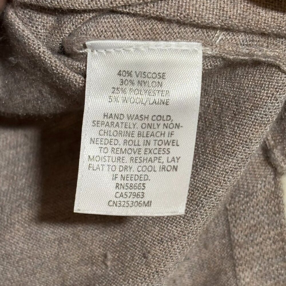Caslon Cowl Neck Tunic Sweater Women's Small Taupe Gray Cozy Relaxed - Picture 5 of 12